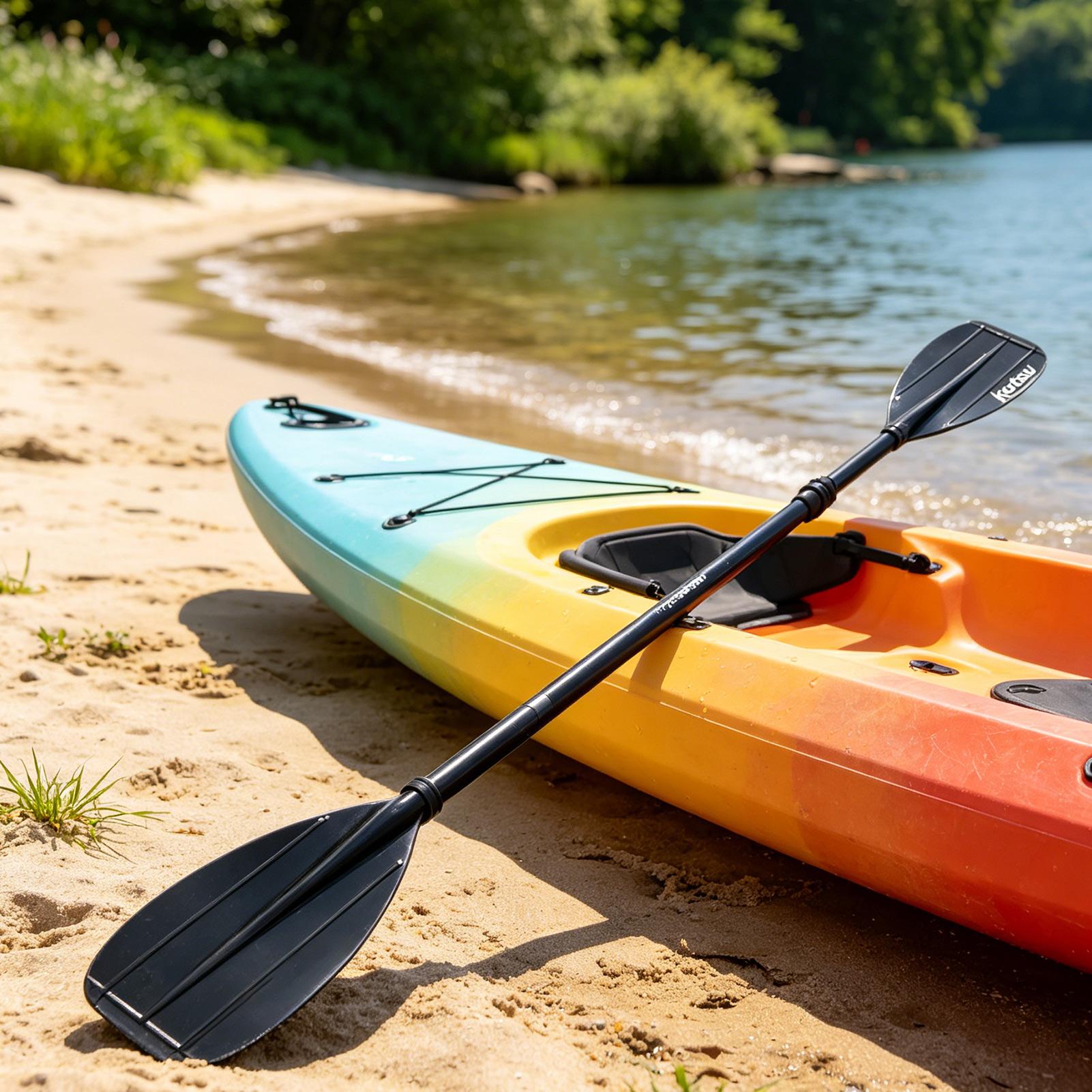 Fishing Kayak Paddle - Koolstofvezel peddel 2-delig lichtgewicht peddel met