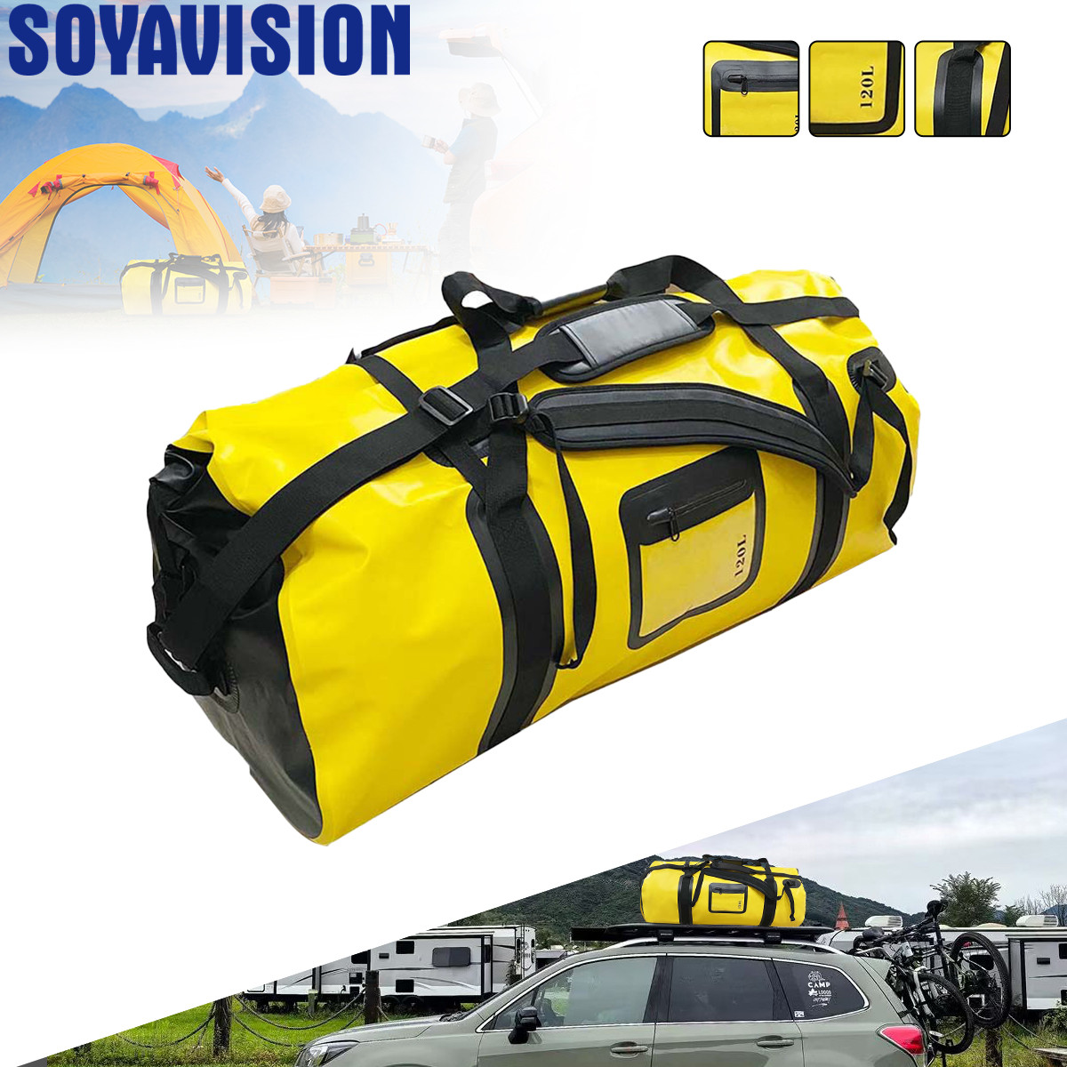 Fishing Kayak Crate - 40L/66L/120L Waterdichte Duffle Motorfiets Staart Bagage
