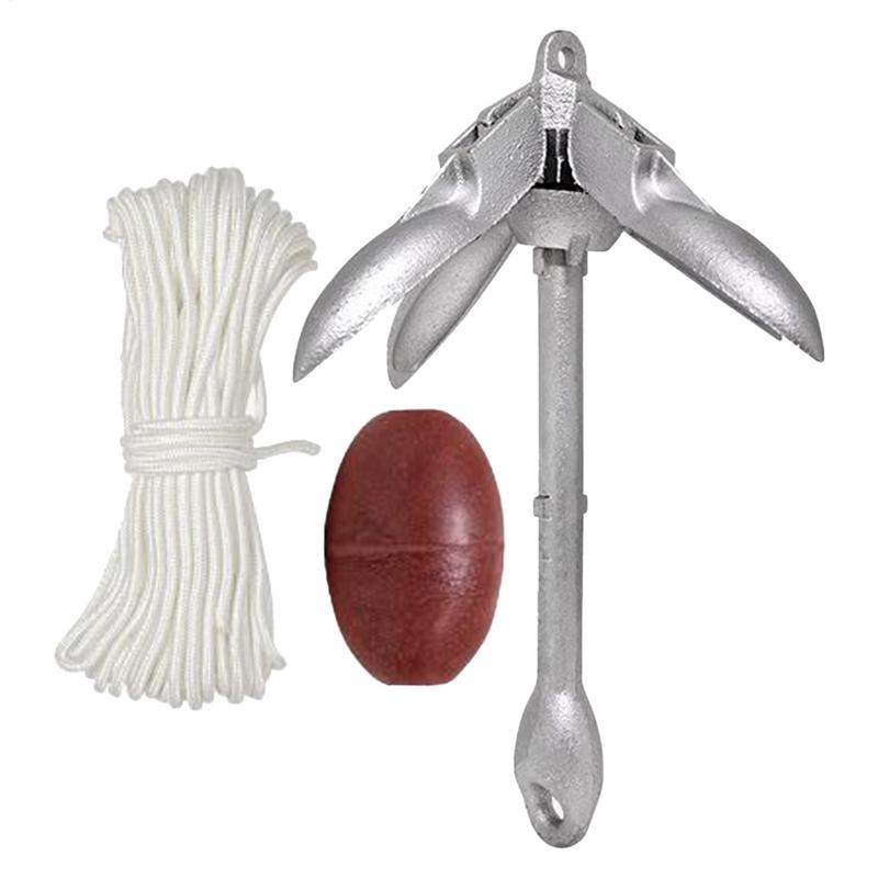 Fishing Kayak Anchor - Kano Verankeringsboot Verankeringssysteem Kit Opvouwbare Heavy-Duty