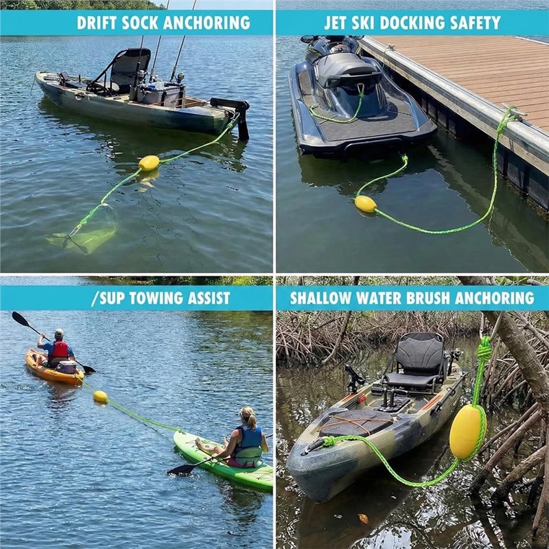 Fishing Kayak Anchor - X08A Drift Sock Ankerkabel 20FT Kayak