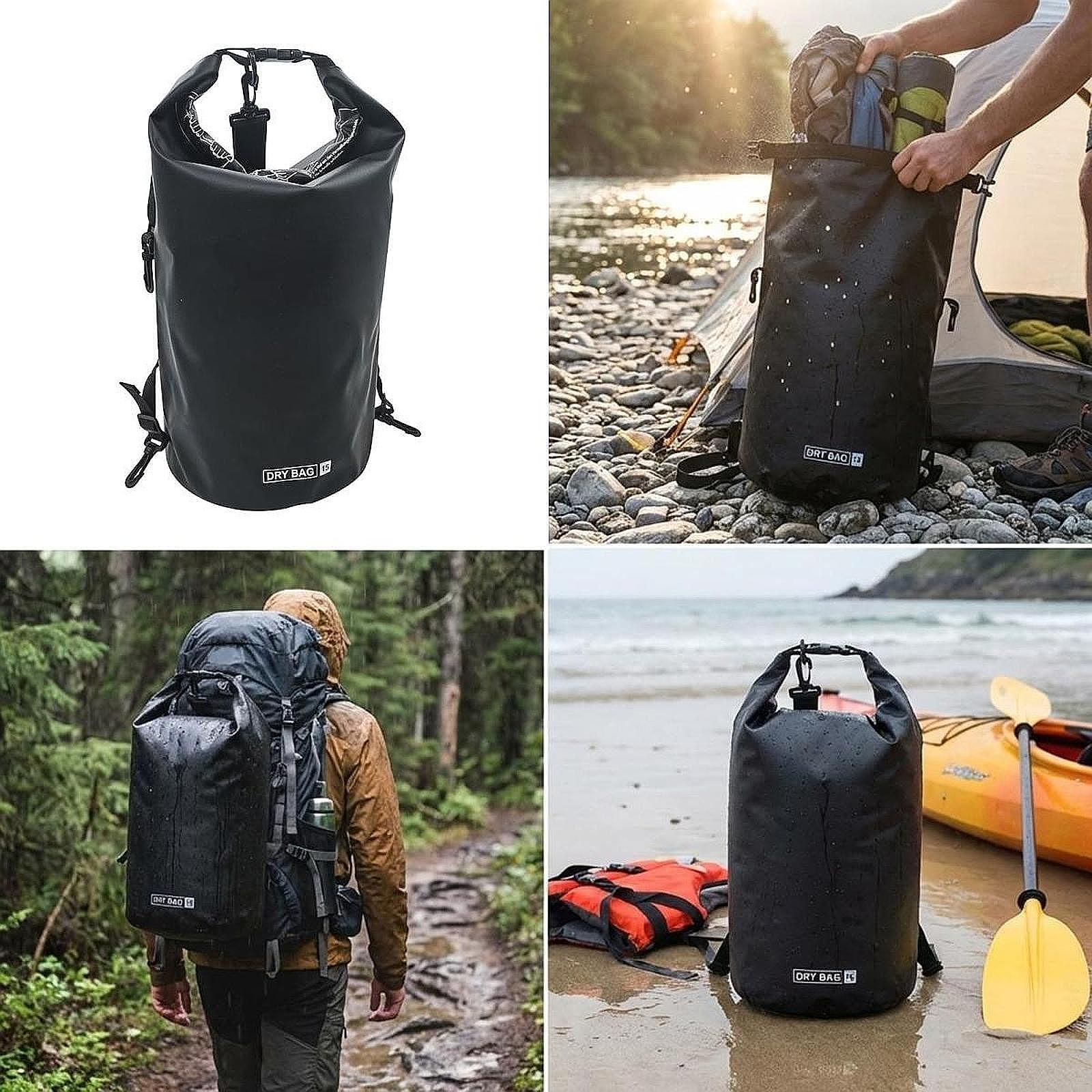 Fishing Kayak Storage Bag - Waterdichte droge tas, opbergzak, verstelbare riem,
