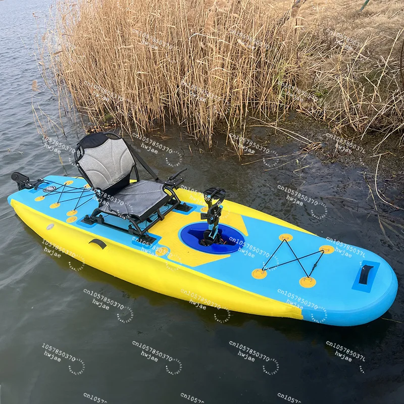 Fishing Kayak Inflatable - Opblaasbare peddelkajak met aangepast logo, 1-persoons