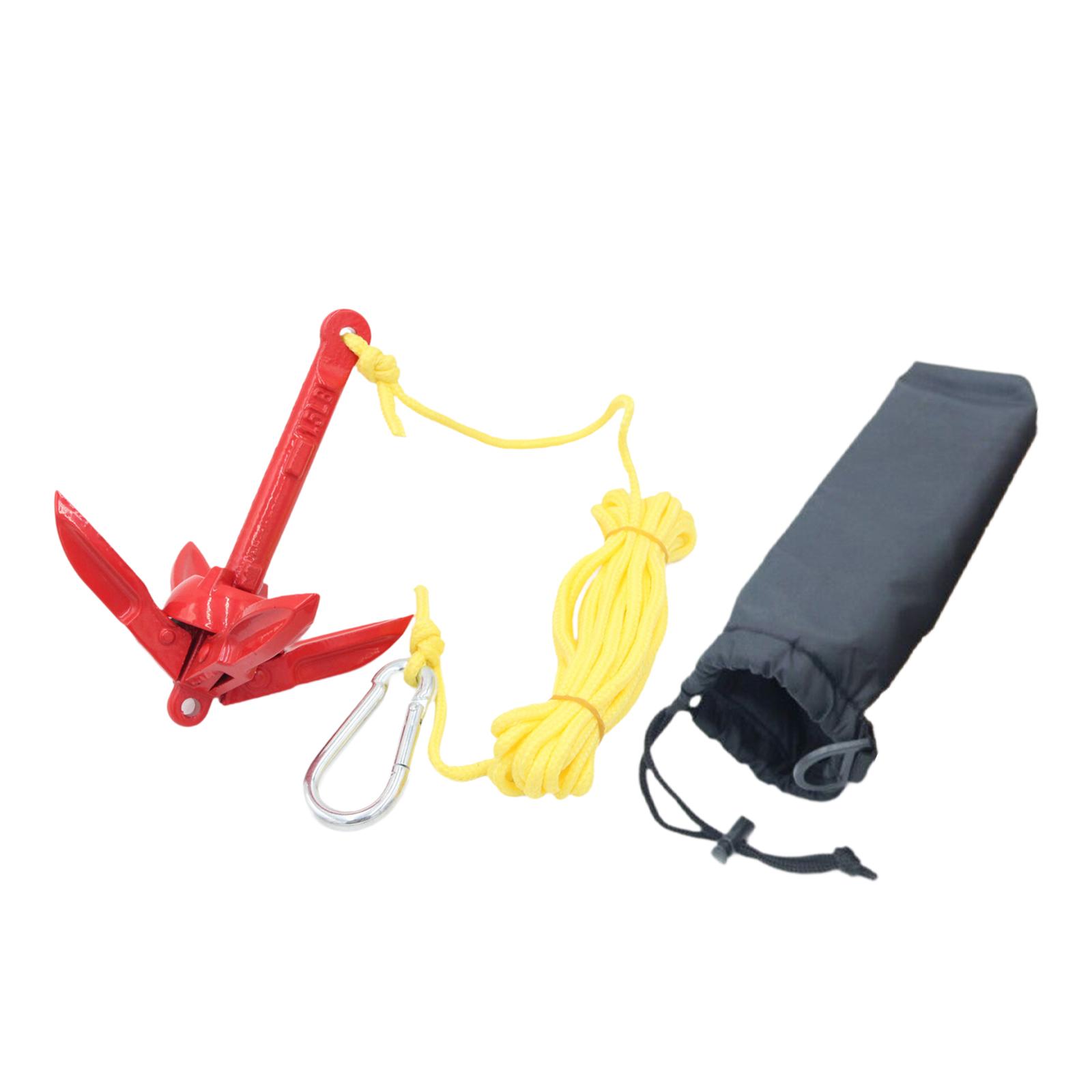 Fishing Kayak Anchor - Vouwanker van koolstofstaal met touw en