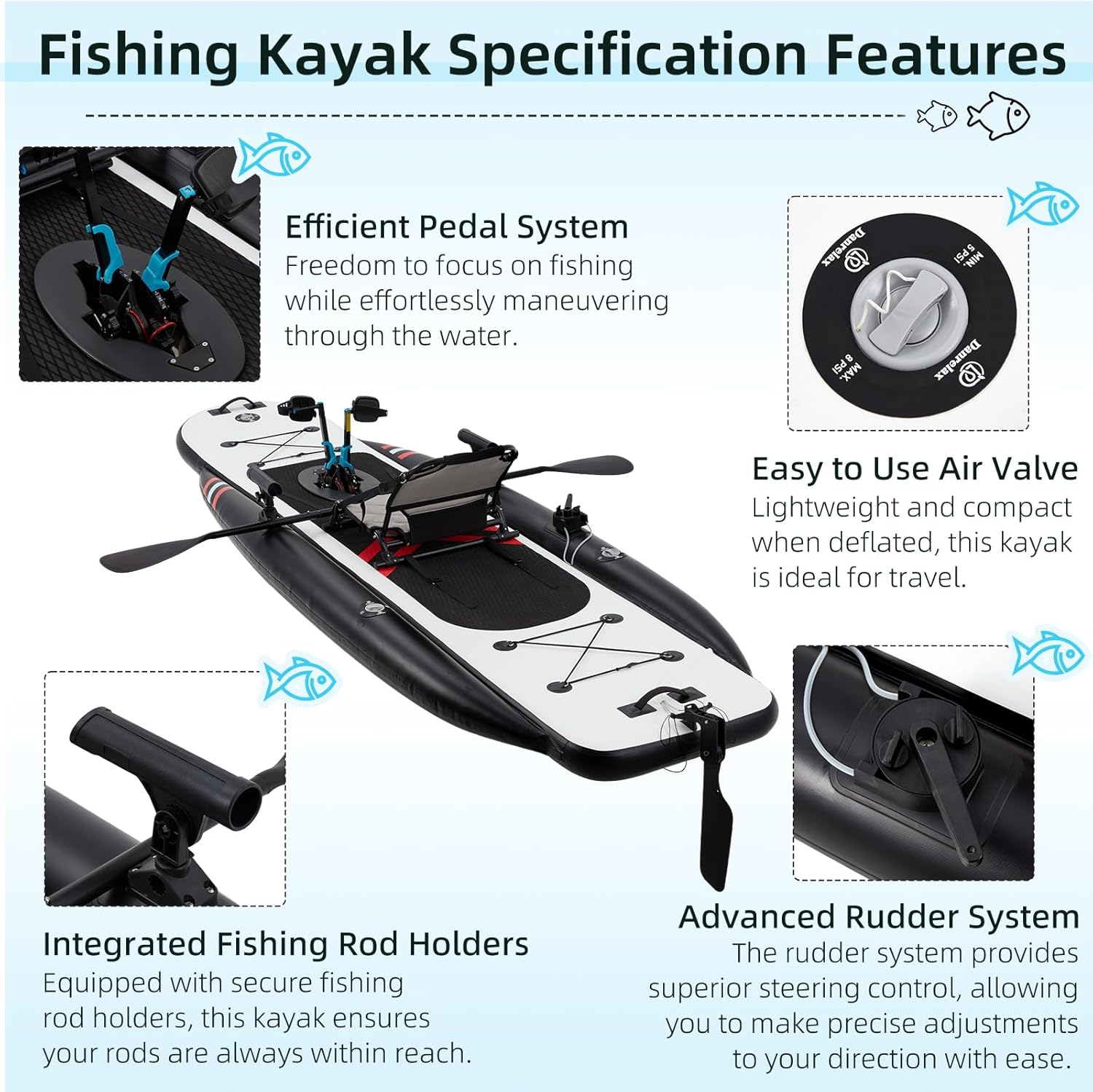 12ft Premium PVC opblaasbare v - Fishing Kayak Seat recensie en prijs