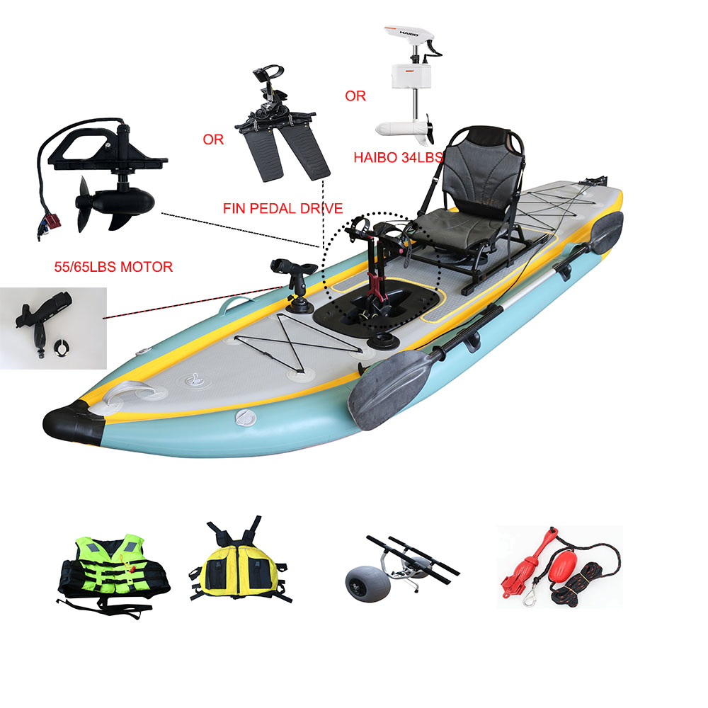 Opvouwbare opblaasbare PVC zit - Fishing Kayak Sit On Top recensie en prijs