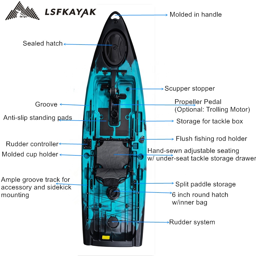 Beste vissersboot 2024 Nieuwe  - Fishing Kayak Pedal Drive recensie en prijs