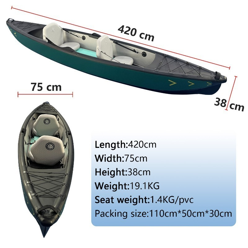 Nieuw ontwerp 4.2m draagbare o - Fishing Kayak Inflatable recensie en prijs