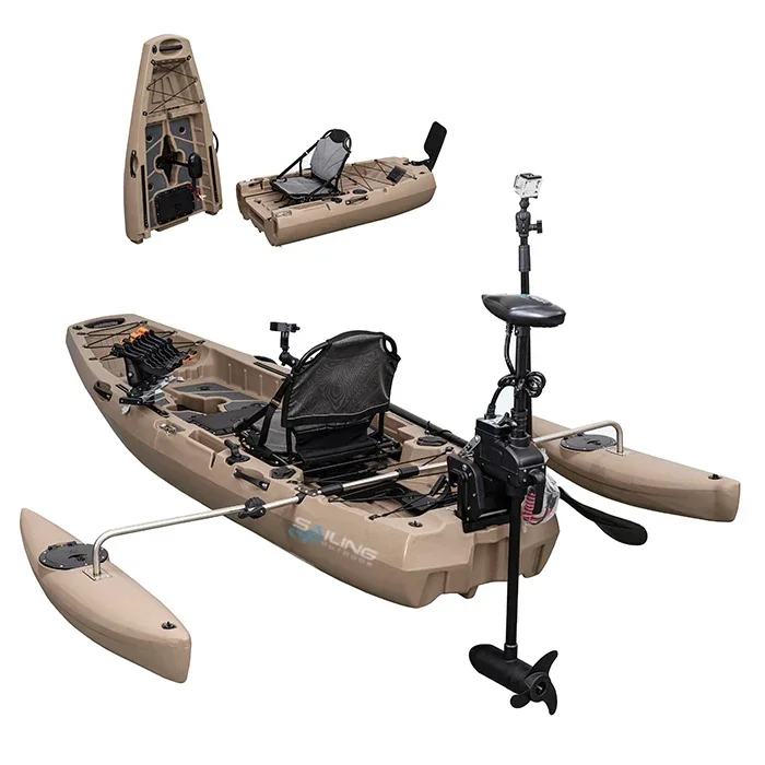 9,5ft 1-persoons opvouwbare pl - Fishing Kayak Pedal Drive recensie en prijs