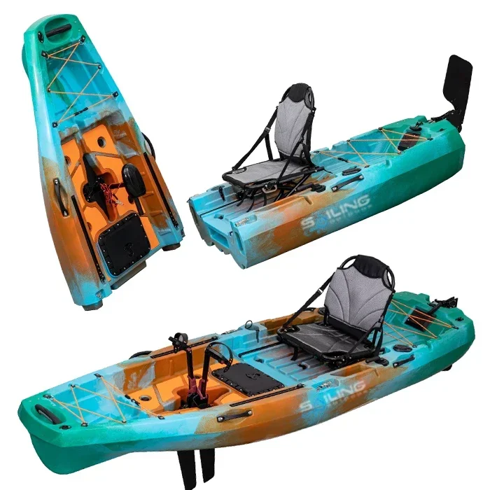 9,5ft 1-persoons opvouwbare pl - Fishing Kayak Pedal Drive recensie en prijs