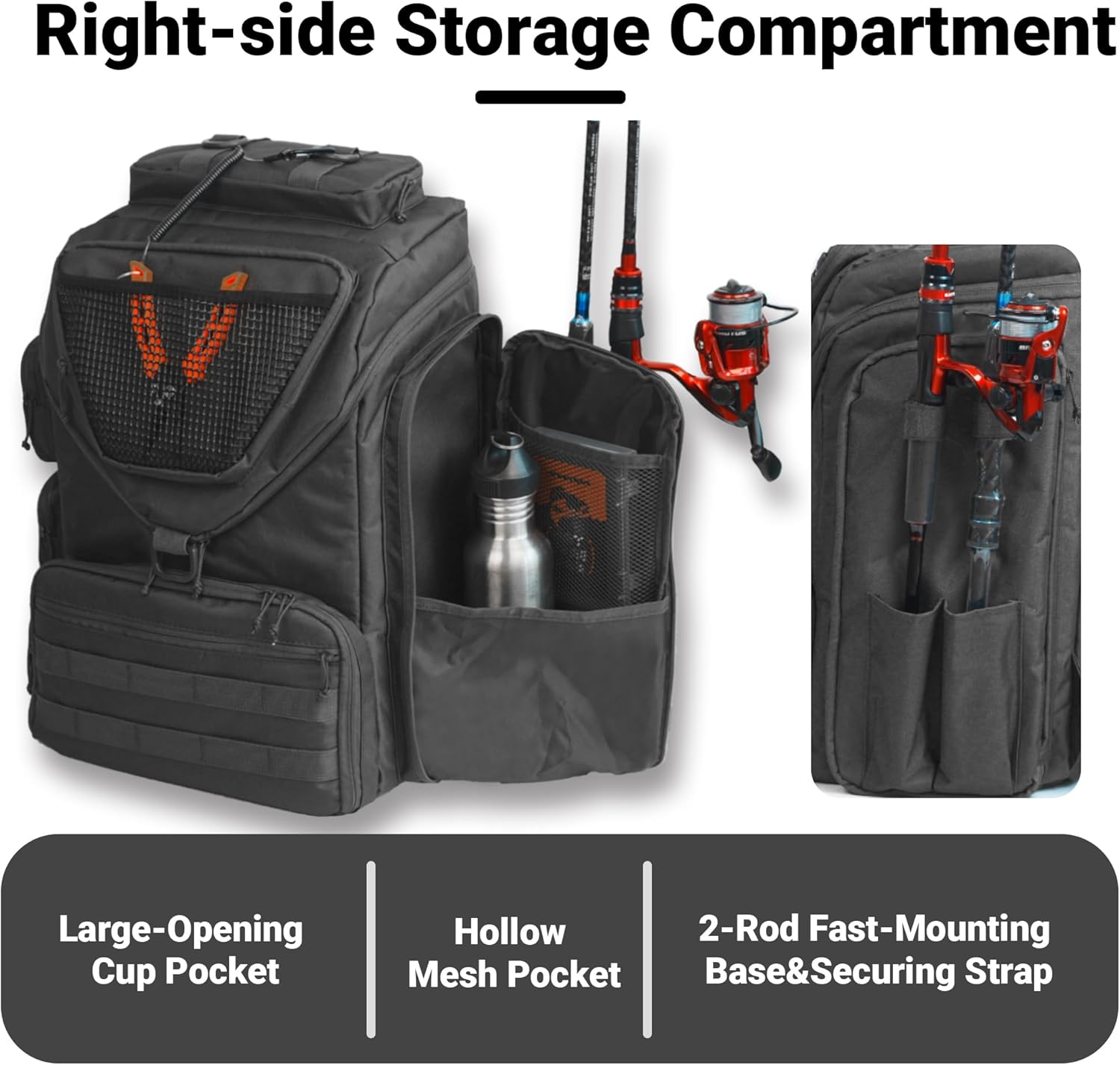 40L Visrugzak Tackle Box Rugza - Fishing Kayak Crate recensie en prijs
