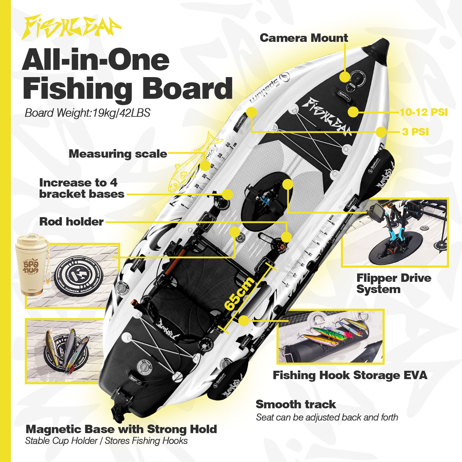 Spatium 11.5ft Flipper Pedal D - Fishing Kayak Seat recensie en prijs
