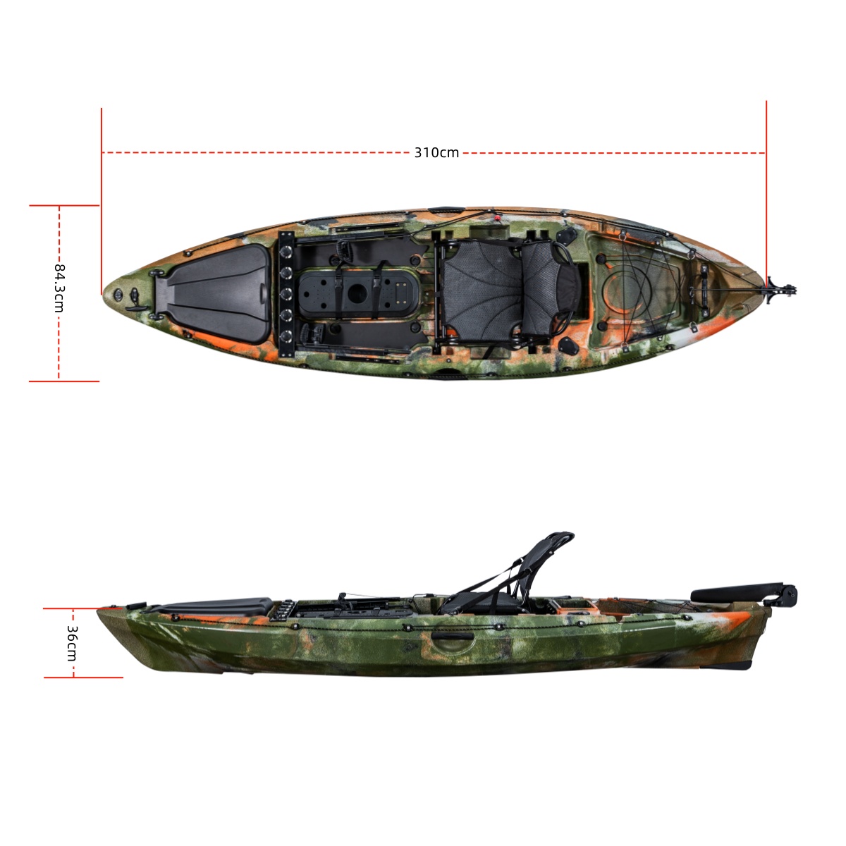 Eersteklas enkele viskajak Pla - Fishing Kayak Seat recensie en prijs