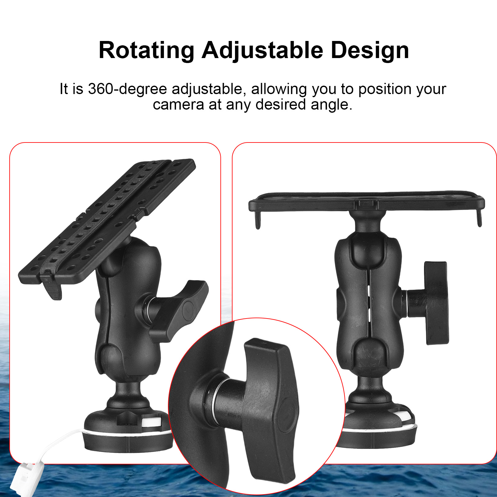 Fishfinder Mount met rechthoek - Fishing Kayak Fish Finder Mount recensie en prijs