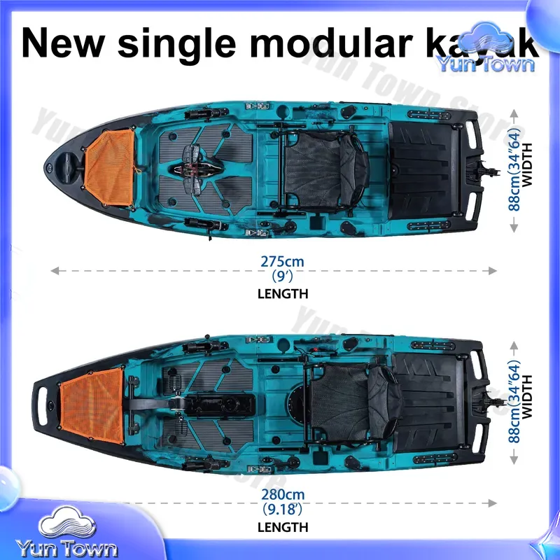 Modulaire Kayak 9.5ft Zit-op-T - Fishing Kayak Pedal Drive recensie en prijs